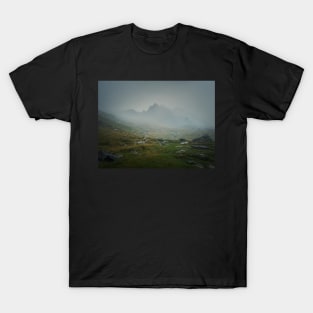 Transfagarasan misty mountain peak T-Shirt